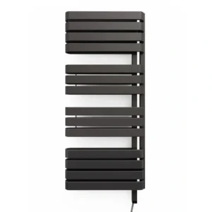 Электрический полотенцесушитель Terma Warp S 1110x500 вертикальный, черный + ТЭН ONE