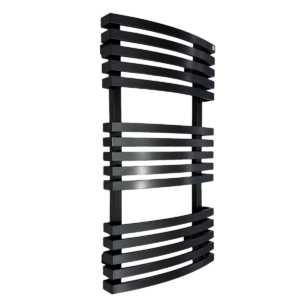 Водяной полотенцесушитель Terma Kioto 870x480 сталь, черный матовый
