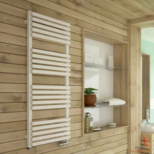 Электрический полотенцесушитель Terma Quadrus Slim 870x480 вертикальный, белый + ТЭН DRY