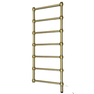 Электрический полотенцесушитель Terma Retro 1170x504 вертикальный, золотой + ТЭН ONE