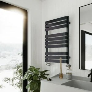 Электрический полотенцесушитель Terma Warp T 655x500 вертикальный, черный + ТЭН MOA