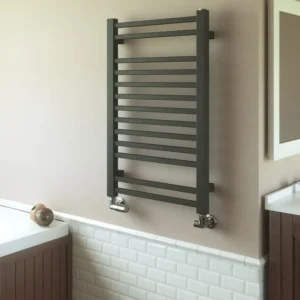 Водяной полотенцесушитель Terma Bone 760x500 сталь, черный матовый + ТЭН ONE и вентиль Unico