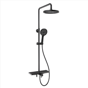 Душевая система Koller Pool Trend New с полкой, латунь, черный матовый (1127390605)
