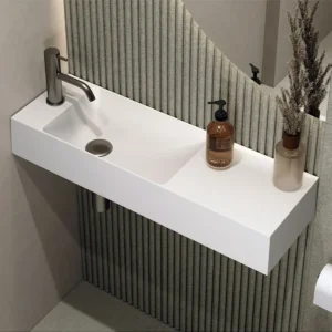 Умывальник накладной Miraggio Shanghai 808x258 L прямоугольный, белый