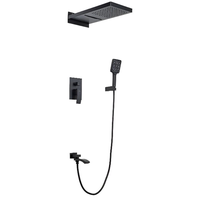 SQ-1047251 Душевая система Gappo G7107-73 скрытого монтажа, латунь, черный матовый