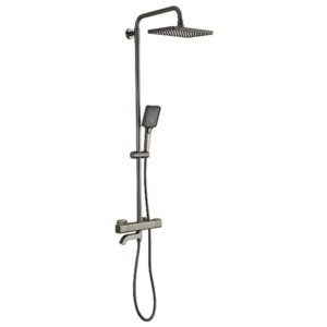 Душевая система Gappo G2491-9 с тропическим душем, латунь, графит матовый
