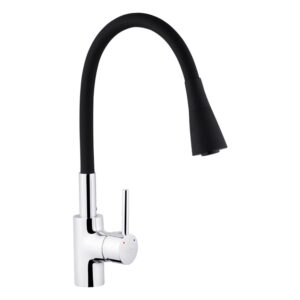 Кухонный смеситель Kroner KRP Küche C031BLK однорычажный, хром/черный (CV024338)