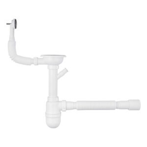 Сифон для мойки Agua KS02R-1 1/2" пластик, белый (CV033463)