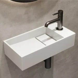 Умывальник подвесной Miraggio Toni 450x220 L прямоугольный, белый