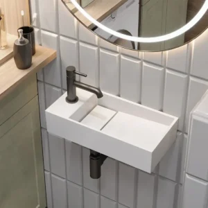 Умывальник подвесной Miraggio Toni 450x220 R прямоугольный, белый