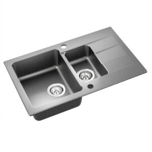 Гранитная мойка Axis Coast 80 780×480 врезная, прямоугольная, серый (11A.BA000.90A.0021A)