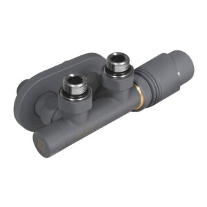 Термостатический комплект IDEALE Duo 1/2″x1/2″ угловой, антрацит