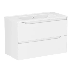Тумба в ванную VOLLE Merida 800x395 подвесная, с умывальником, белая (1917.488001)