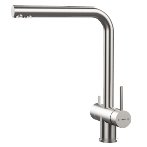 Кухонный смеситель Teka UNI 3330 двухрычажный, сталь (116030084)