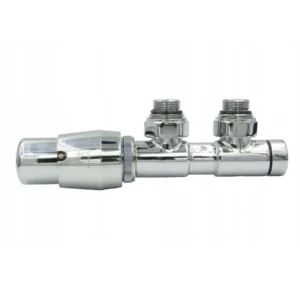 Кран для полотенцесушителей Vario Term Twins 3/4"x1/2" термостатический, хром