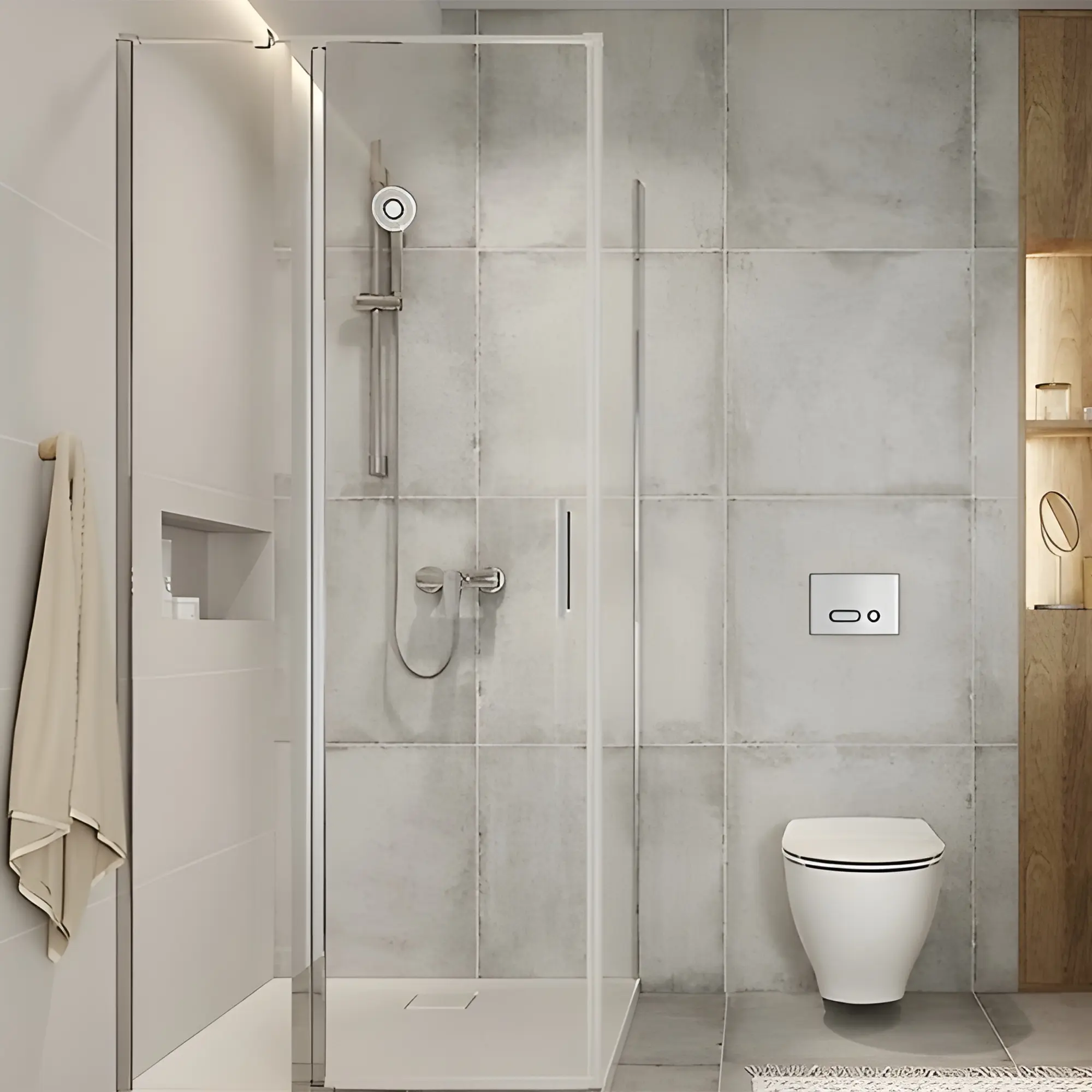 GRM-S162-003_3 Душевые двери Cersanit Moduo 1950x800 распашные, стекло 6 мм + покрытие CleanPro