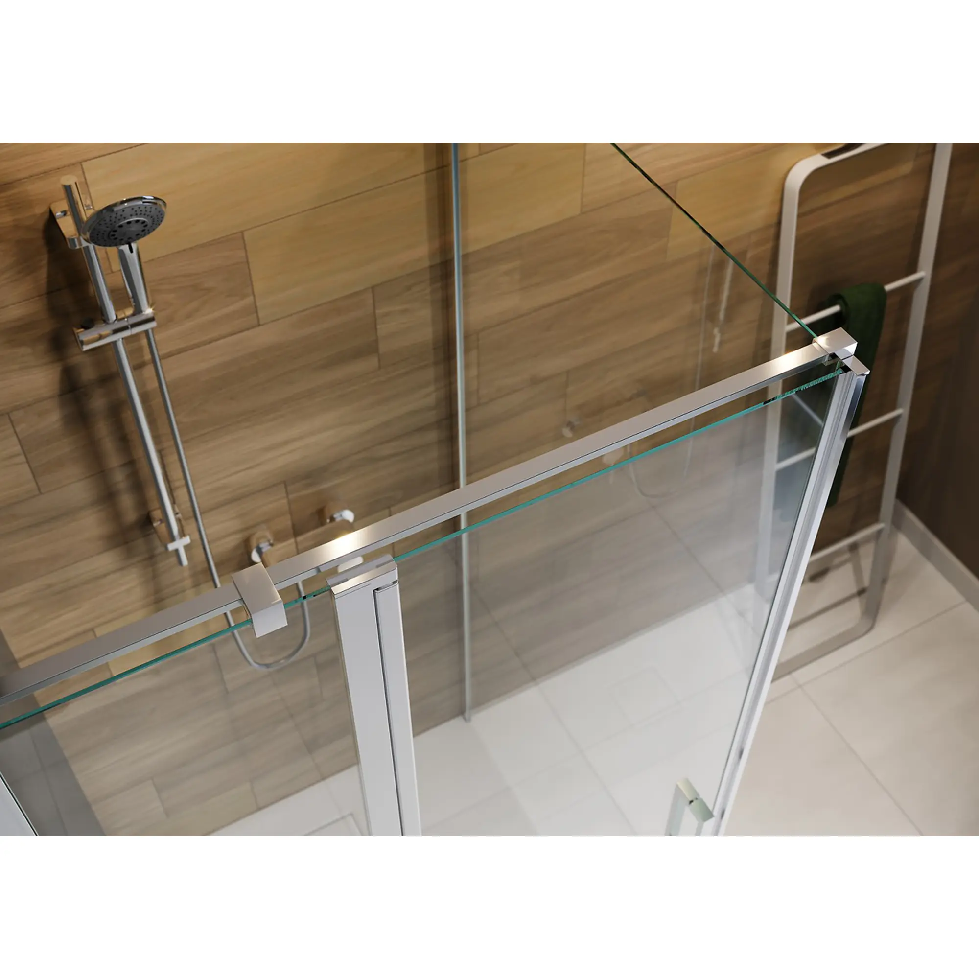 S162-005_5 Душевые двери Cersanit Moduo 1950x900 распашные, стекло 6 мм + покрытие CleanPro
