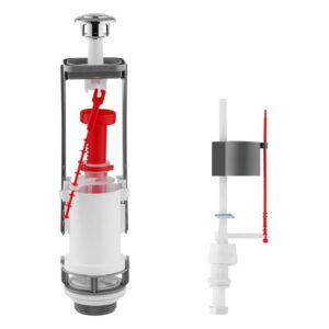 Комплект арматуры для бачка унитаза NM 1/2″ с нижним подключением (1 режим)