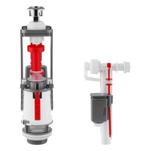 Комплект арматуры для бачка унитаза NM 1/2″ с боковым подключением (2 режима)