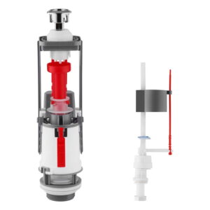 Комплект арматуры для бачка унитаза NM 1/2″ с нижним подключением (2 режима)