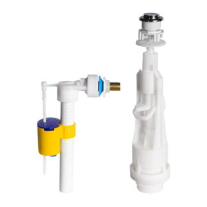 Комплект арматуры для бачка унитаза WASSEBERG 1/2″ с боковым подключением (1 режим) (4166N)