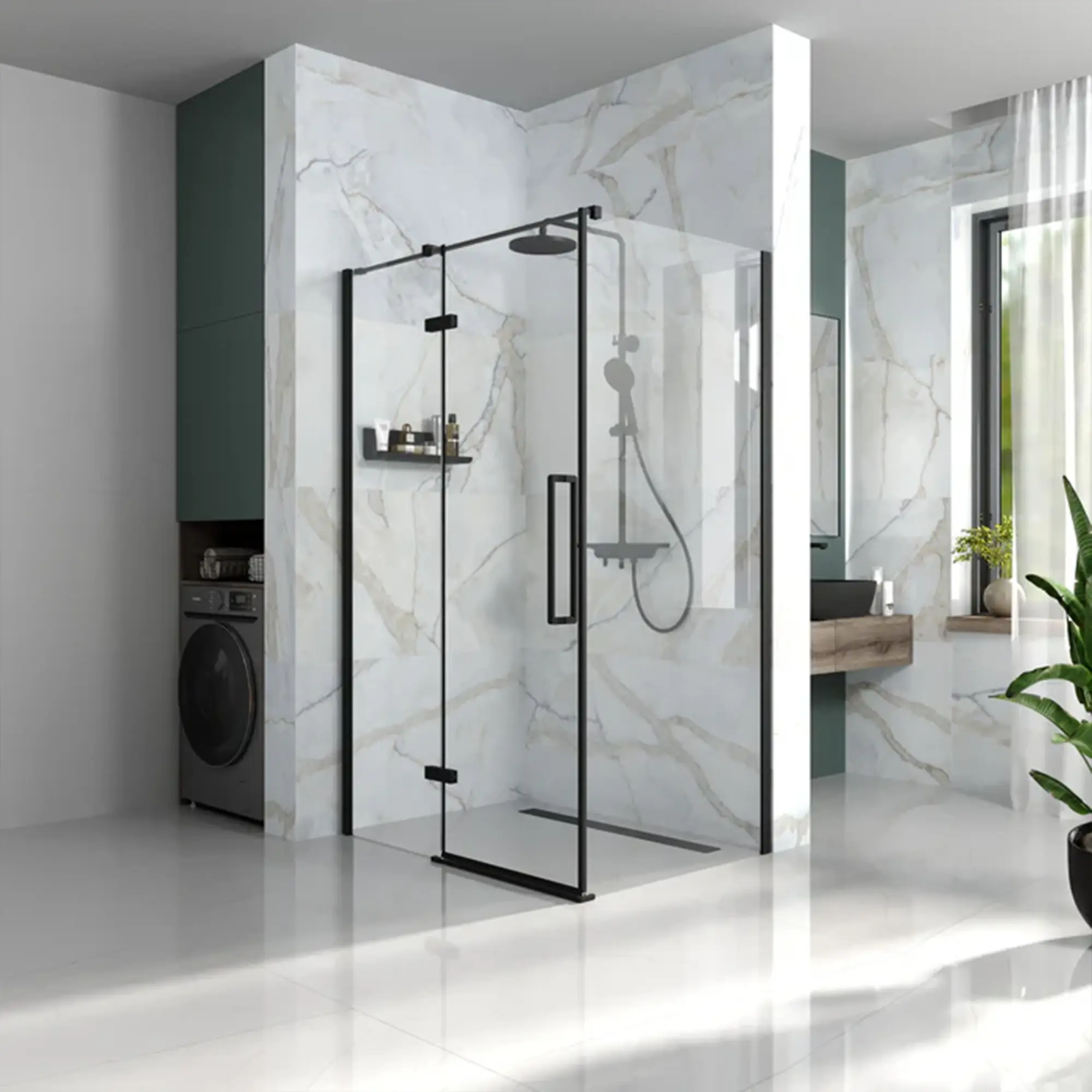 WZD-1504172403_3 Душевые двери Koller Pool Cube 1950x900 стекло 6 мм, распашные