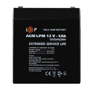Аккумулятор LogicPower AGM LPM 12V 5Ah свиноцов-кислотный (3861)