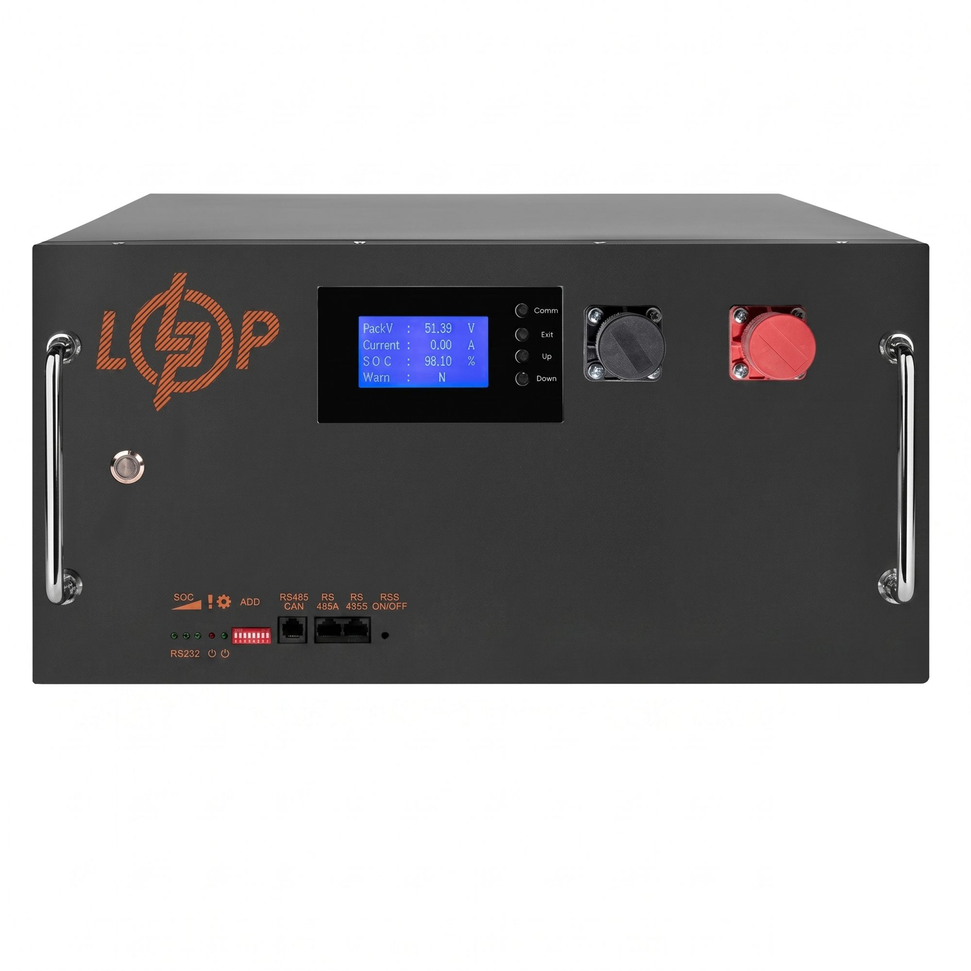 LP-40686_1 Аккумулятор LogicPower LiFePO4 51,2V 315 Ah (16128Wh) с Smart BMS управлением (чёрный) (40686)