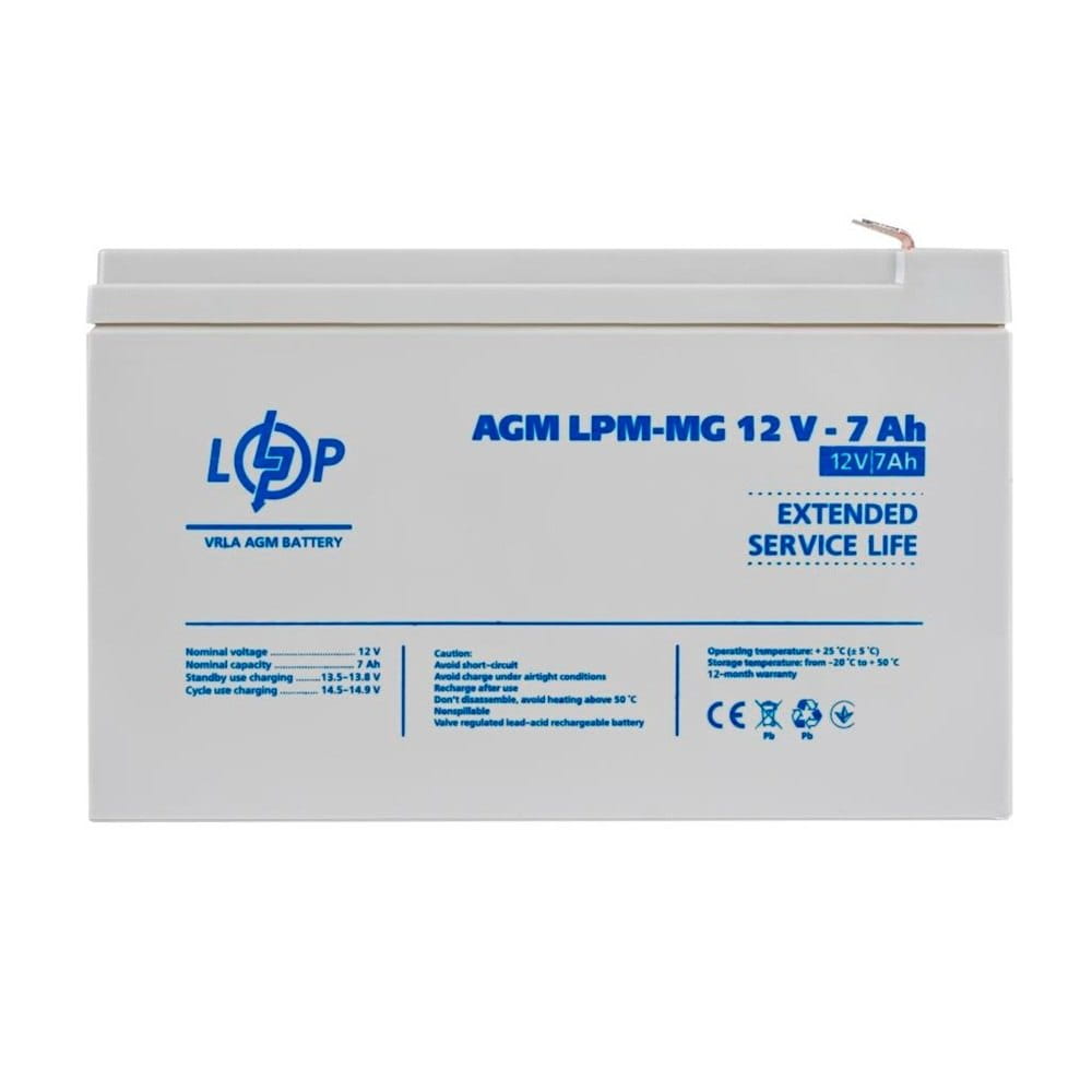 LP-6552_1 Аккумулятор LogicPower LPM-MG 12V 7Ah мультигелевый (6552)