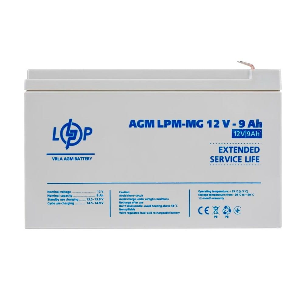 LP-6555_1 Аккумулятор LogicPower LPM-MG 12V 9Ah мультигелевый (6555)