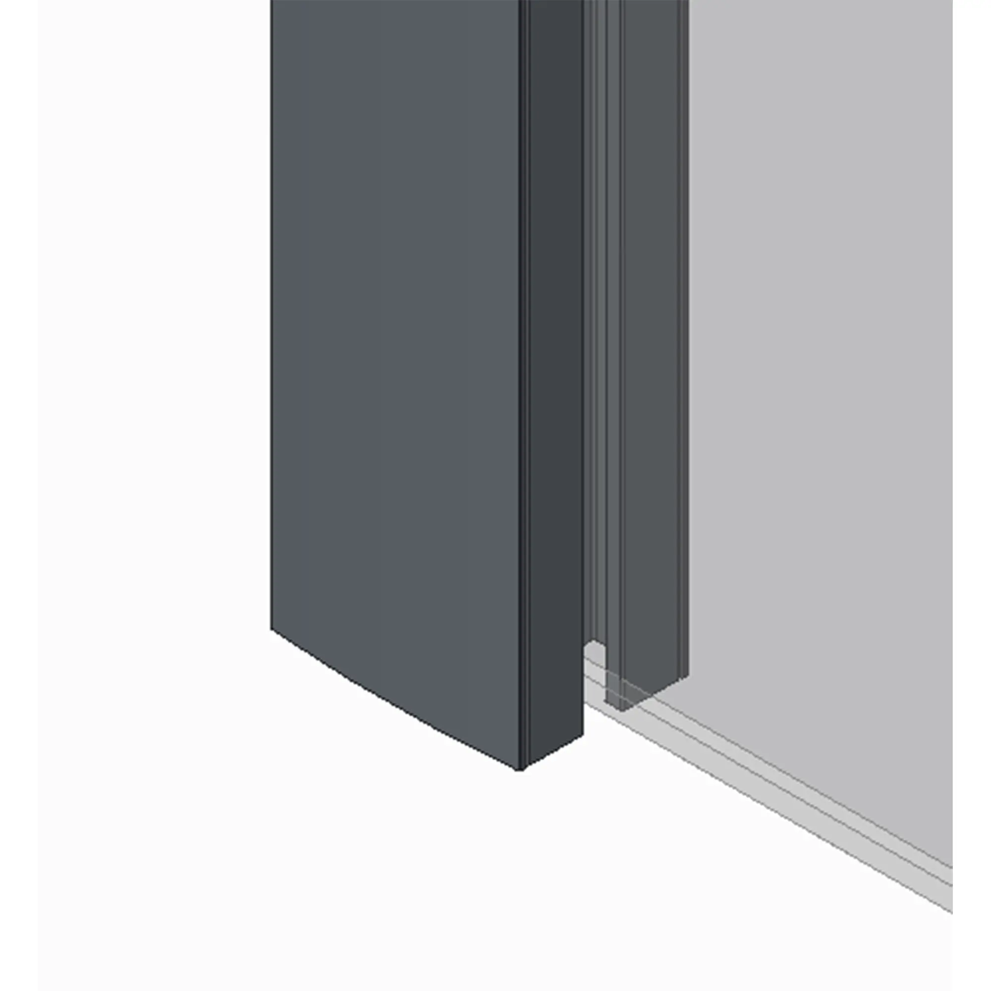 OL-KR5402_8 Шторка для ванной Koer SR 2 140x95 универсальная, стекло 6 мм, прозрачная, хром