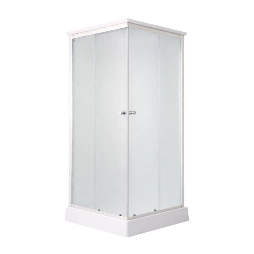 SD00055513 Душевой бокс Lidz Kubis SB90x90.SAT.LOW.FR 213x90x90, стекло 4 мм, с поддоном, сатин