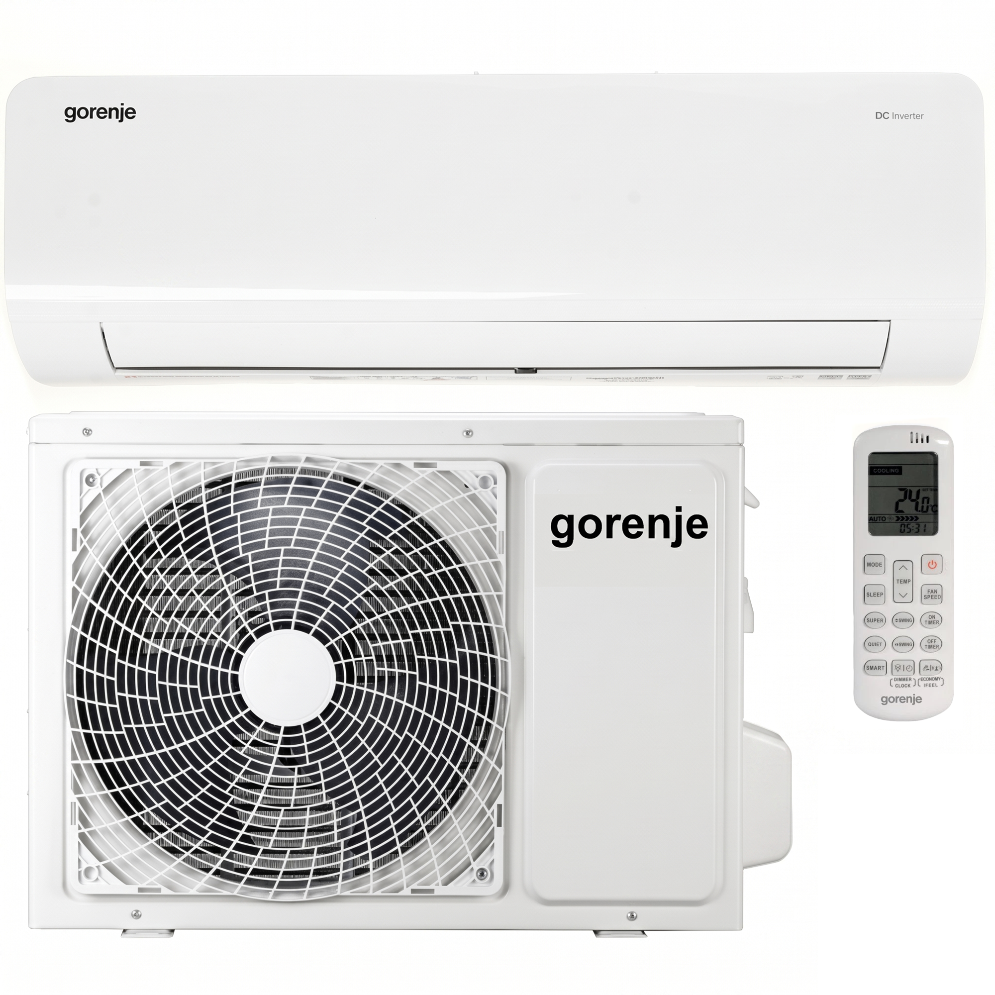 UG-2000365620003657_1 Кондиционер Gorenje REA26IN KC/REA26OUT 25м2 (-20°C) R32 инверторный, белый + пульт ДУ (Wi-Fi Ready)