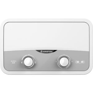 Проточный водонагреватель Ariston Aures Slim Flow 5,5 кВт однофазный, белый (3520220-V)