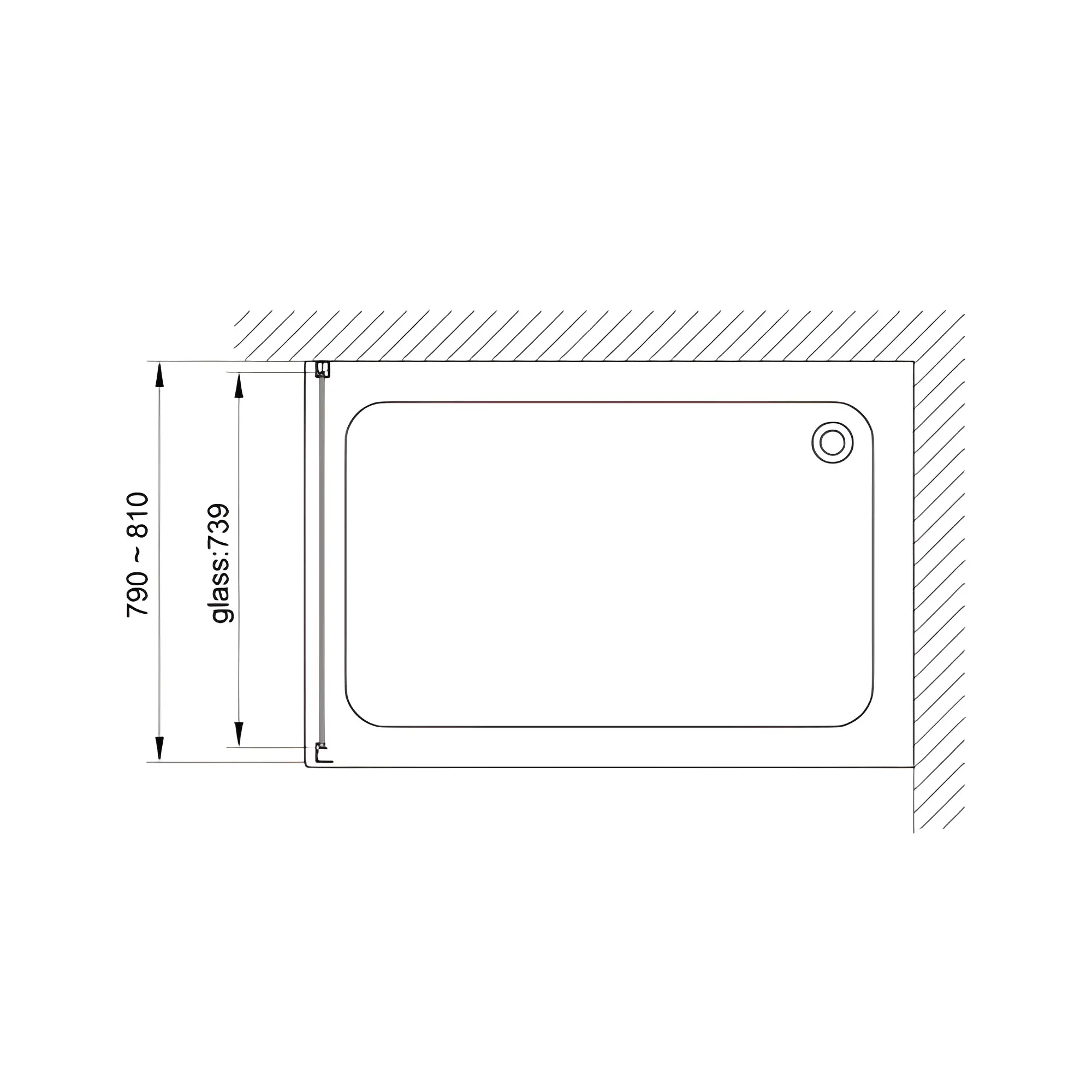 WZD-2525162204_3 Душевая стенка Koller Pool Aqua 190x80 стекло 6 мм, матовое, хром