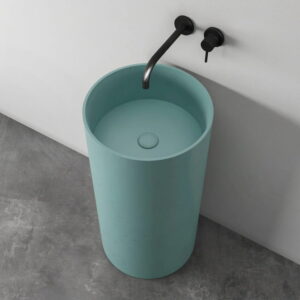 Раковина напольная Varmo 450x450 круглая, мятная матовая