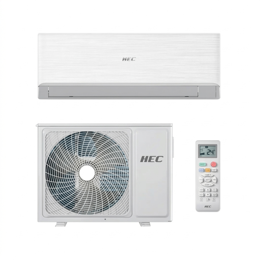 HAIE-HEC-07NQ(I)_1 Кондиционер HEC HEC-24NQ(I)/HEC-24NQ(O) 70м2 (-7°C) R32 неинверторный, белый + пульт ДУ