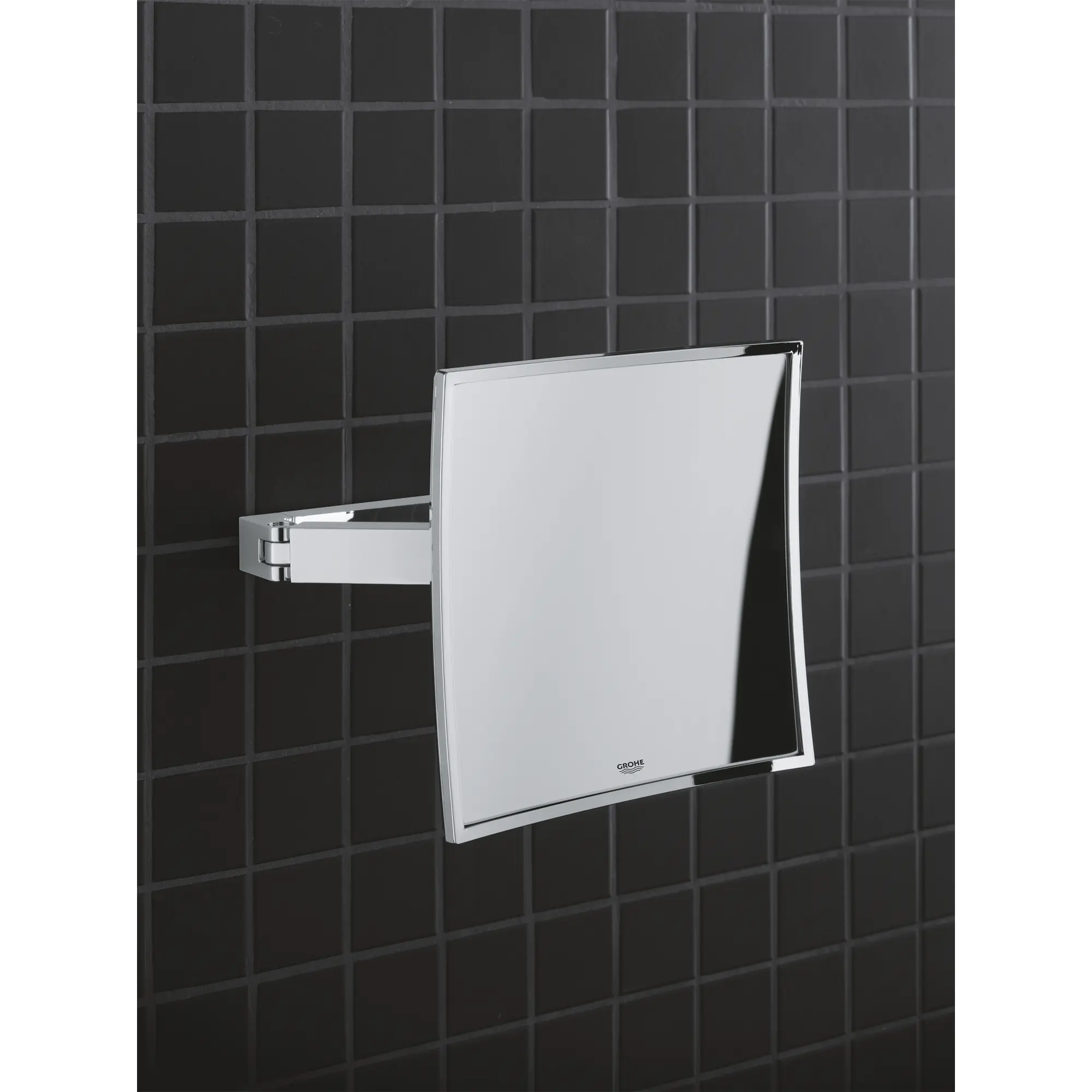 OL-40808000_3 Зеркало косметическое Grohe Selection Cube 224x200 с увеличением 3x, хром
