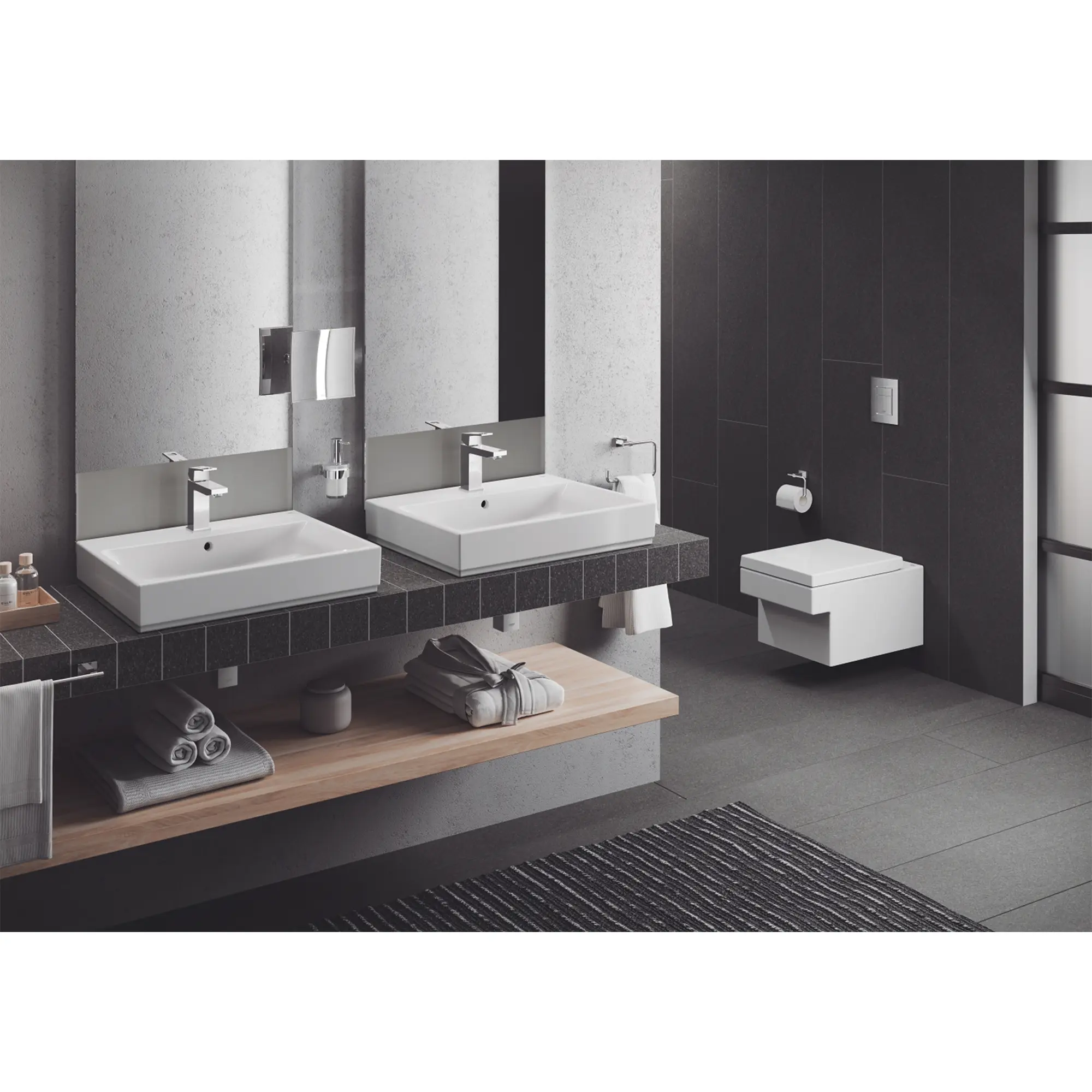 OL-40808000_4 Зеркало косметическое Grohe Selection Cube 224x200 с увеличением 3x, хром