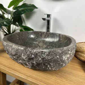 Умывальник накладной Spirit Of Stone Деметра 4 ТМ 520x430 овальный, серый