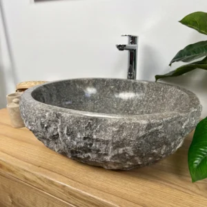 Умывальник накладной Spirit Of Stone Деметра 4 ТМ 520x430 овальный, серый