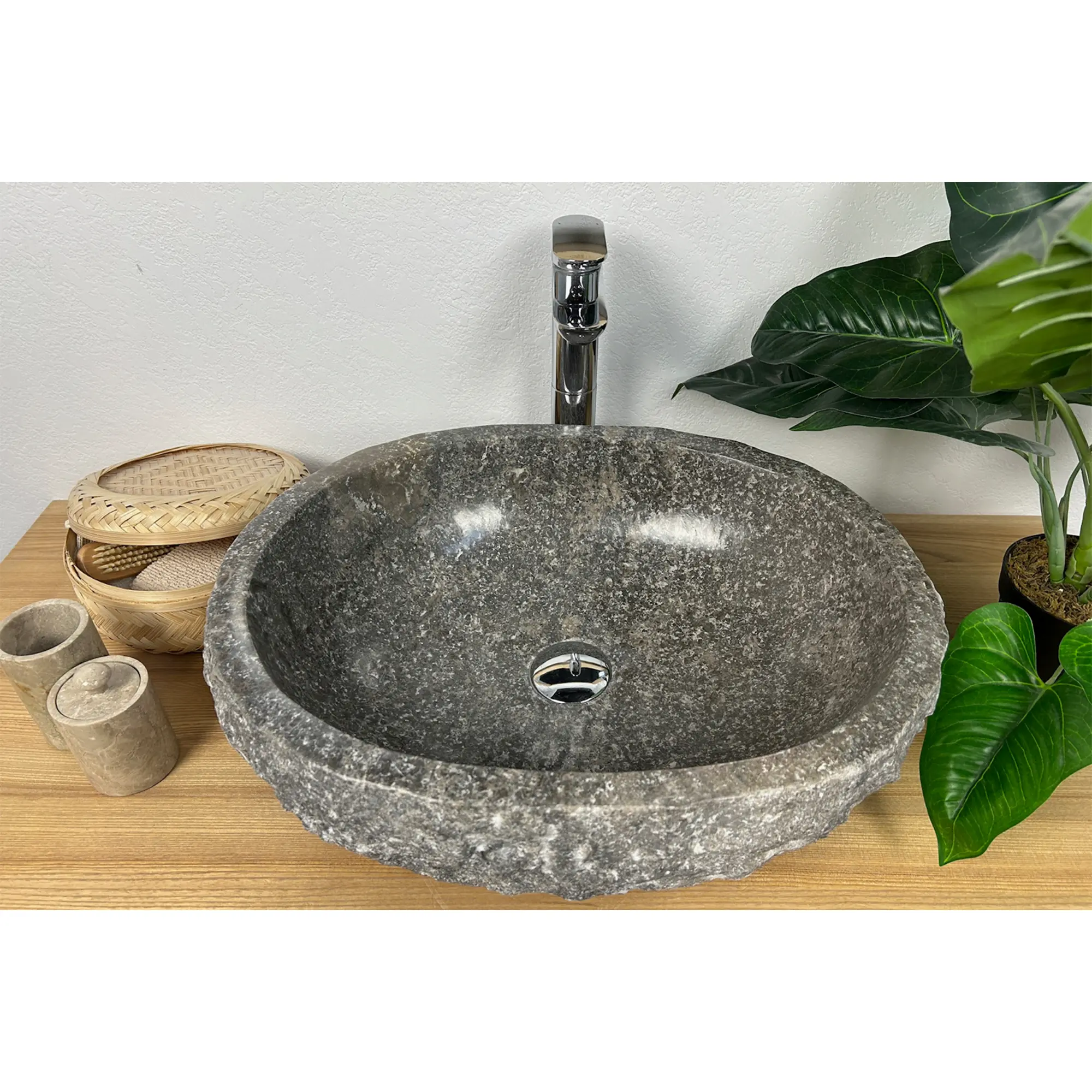 SPS-Деметра 4 ТМ_2 Умывальник накладной Spirit Of Stone Деметра 4 ТМ 520x430 овальный, серый