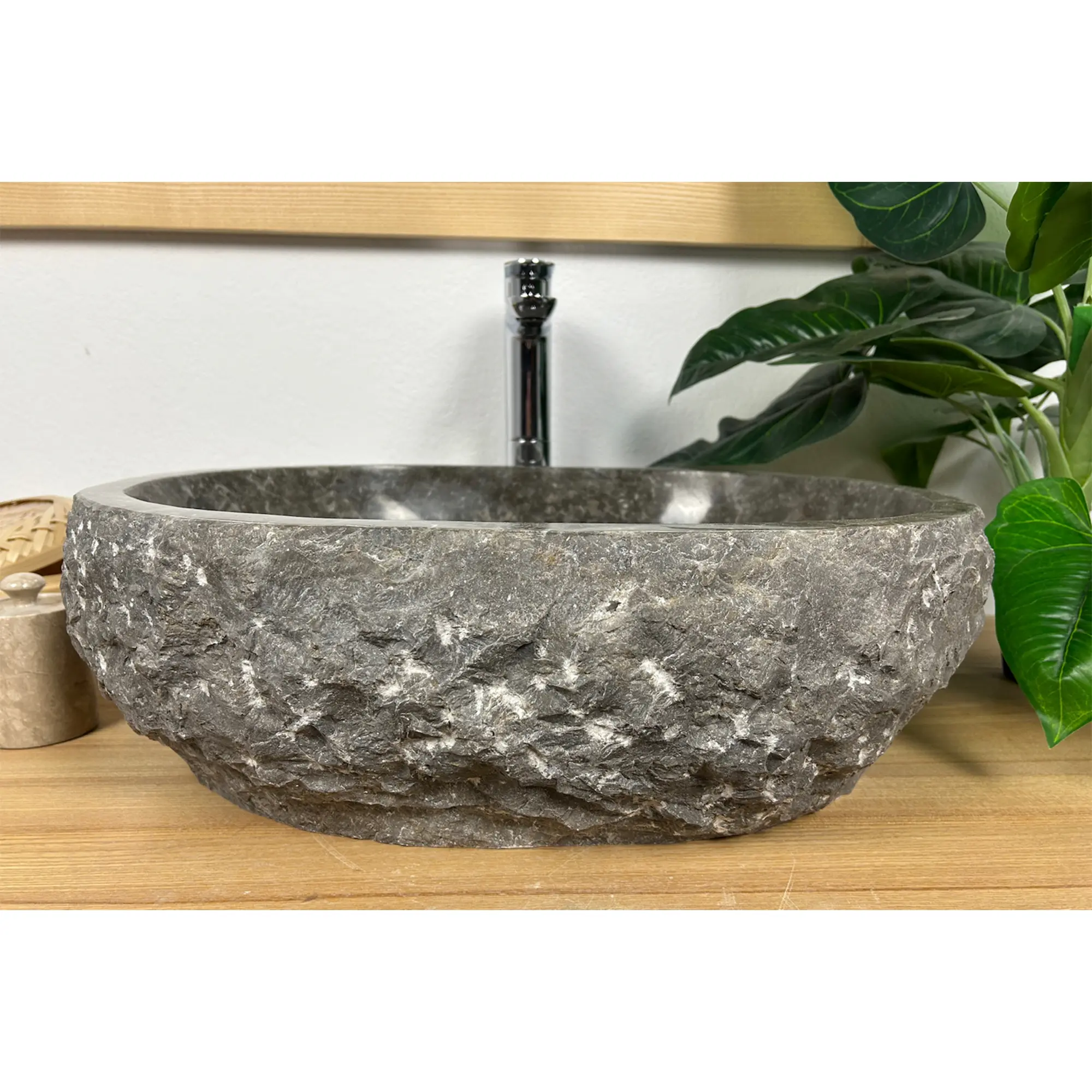 SPS-Гермес 1 ТМ_2 Умывальник накладной Spirit Of Stone Гермес 1 ТМ 530x440 овальный, серый