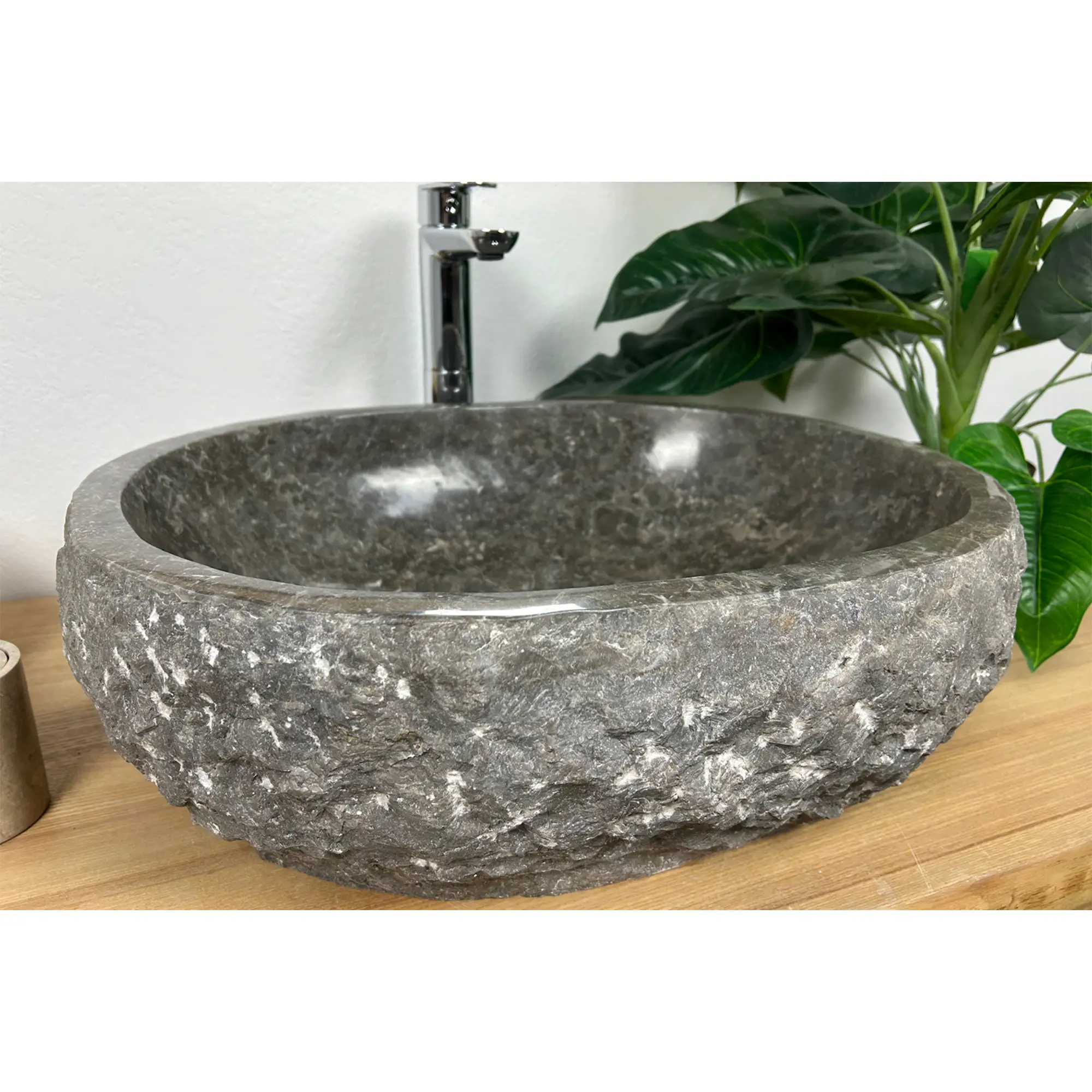 SPS-Гермес 1 ТМ_4 Умывальник накладной Spirit Of Stone Гермес 1 ТМ 530x440 овальный, серый