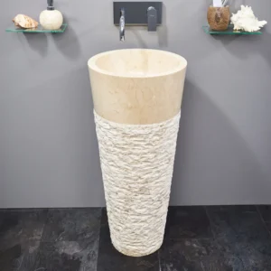 Умывальник напольный Spirit Of Stone 400x400 круглый, бежевый