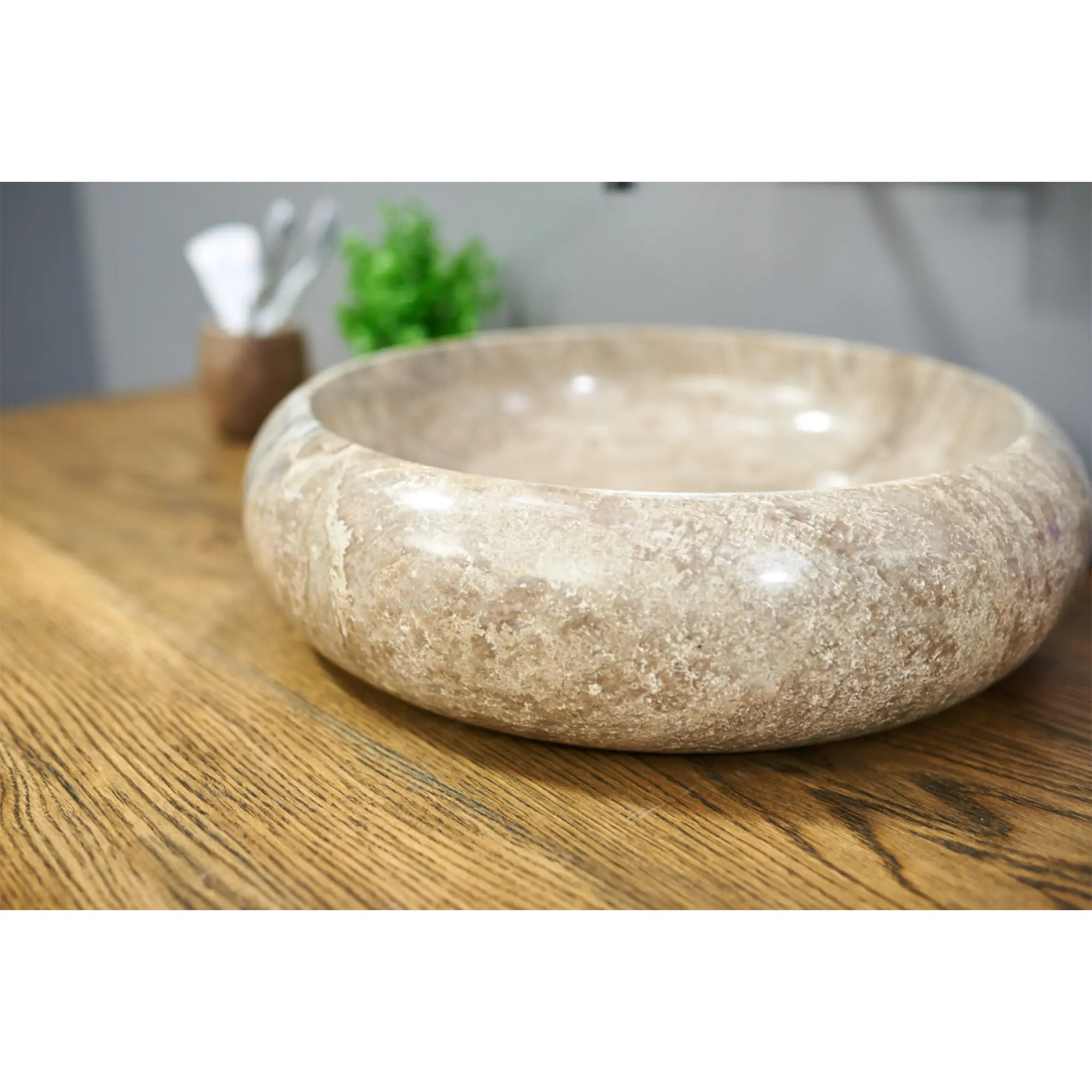 SPS-RA-3 B.34_2 Раковина накладная Spirit Of Stone 450x450 круглая, бежевая
