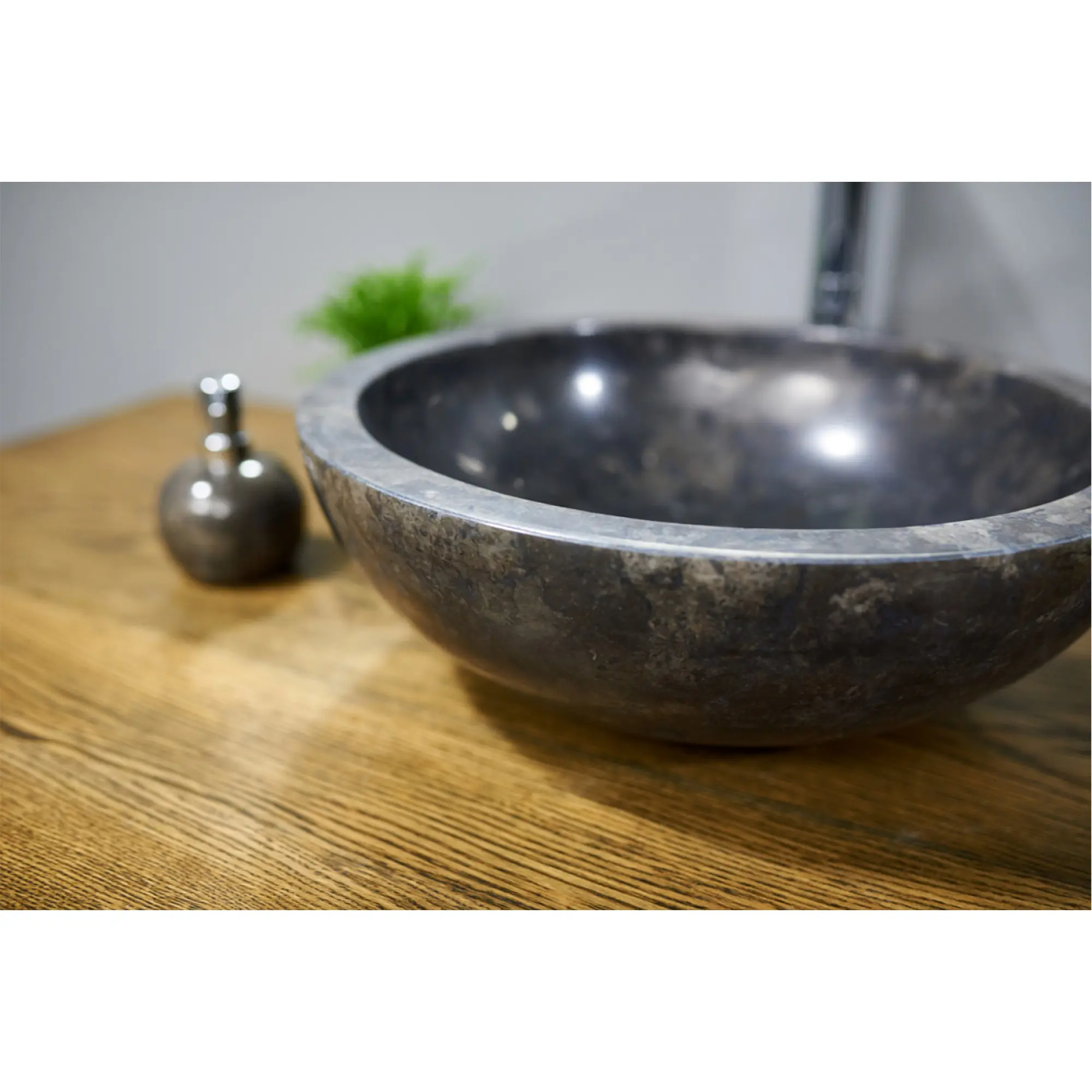 SPS-RS-3 B.349_3 Умывальник накладной Spirit Of Stone 450x450 круглый, черный