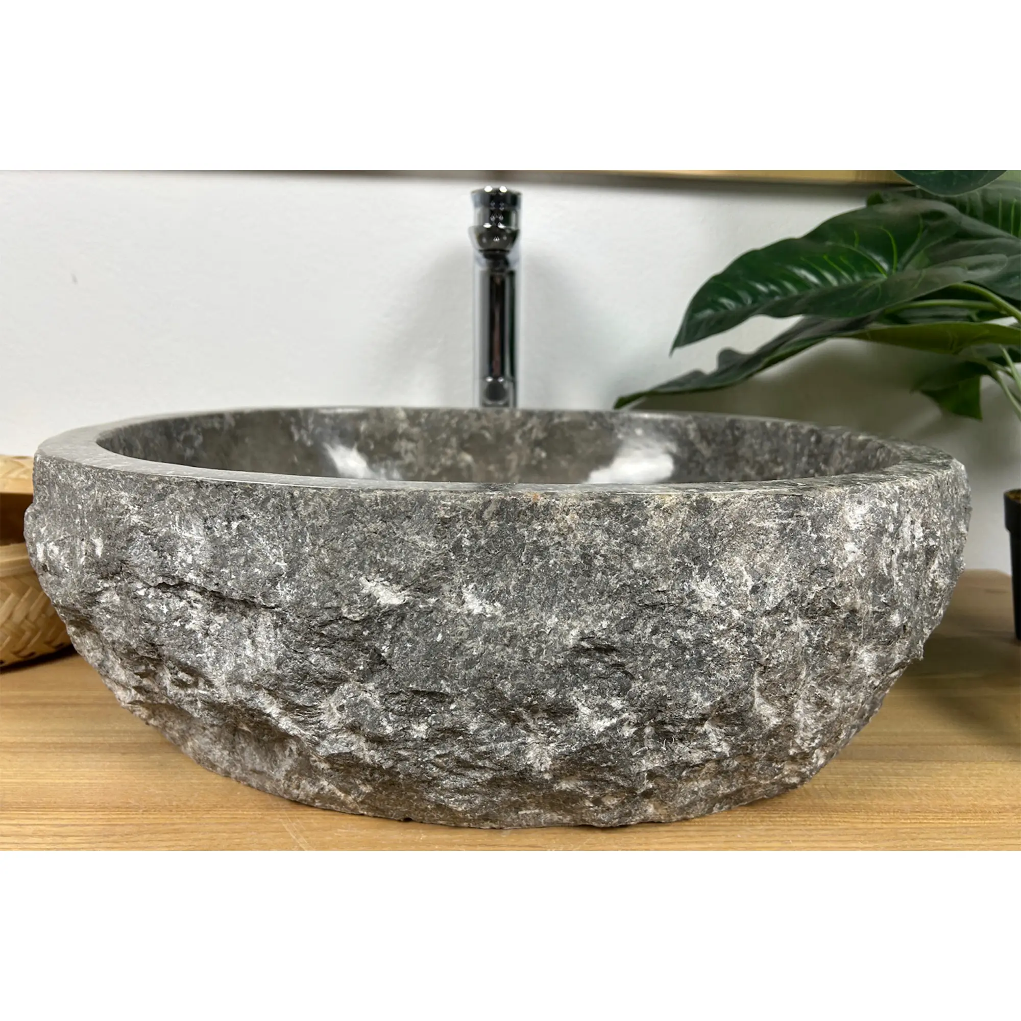 SPS-Титания 14 ТМ_2 Умывальник накладной Spirit Of Stone Титания 14 ТМ 520x430 овальный, серый