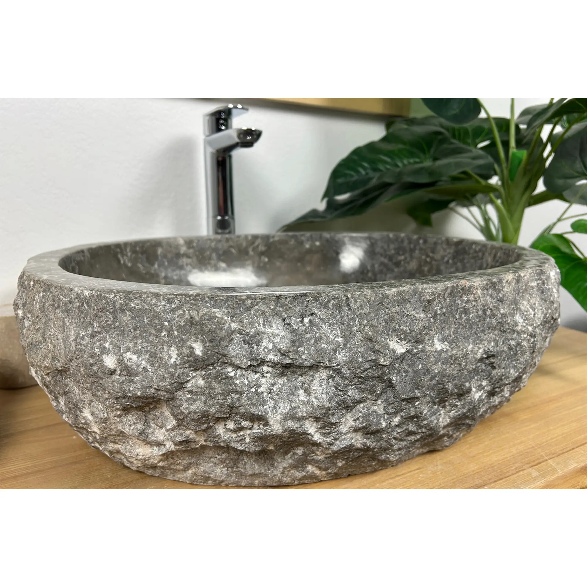 SPS-Титания 14 ТМ_4 Умывальник накладной Spirit Of Stone Титания 14 ТМ 520x430 овальный, серый