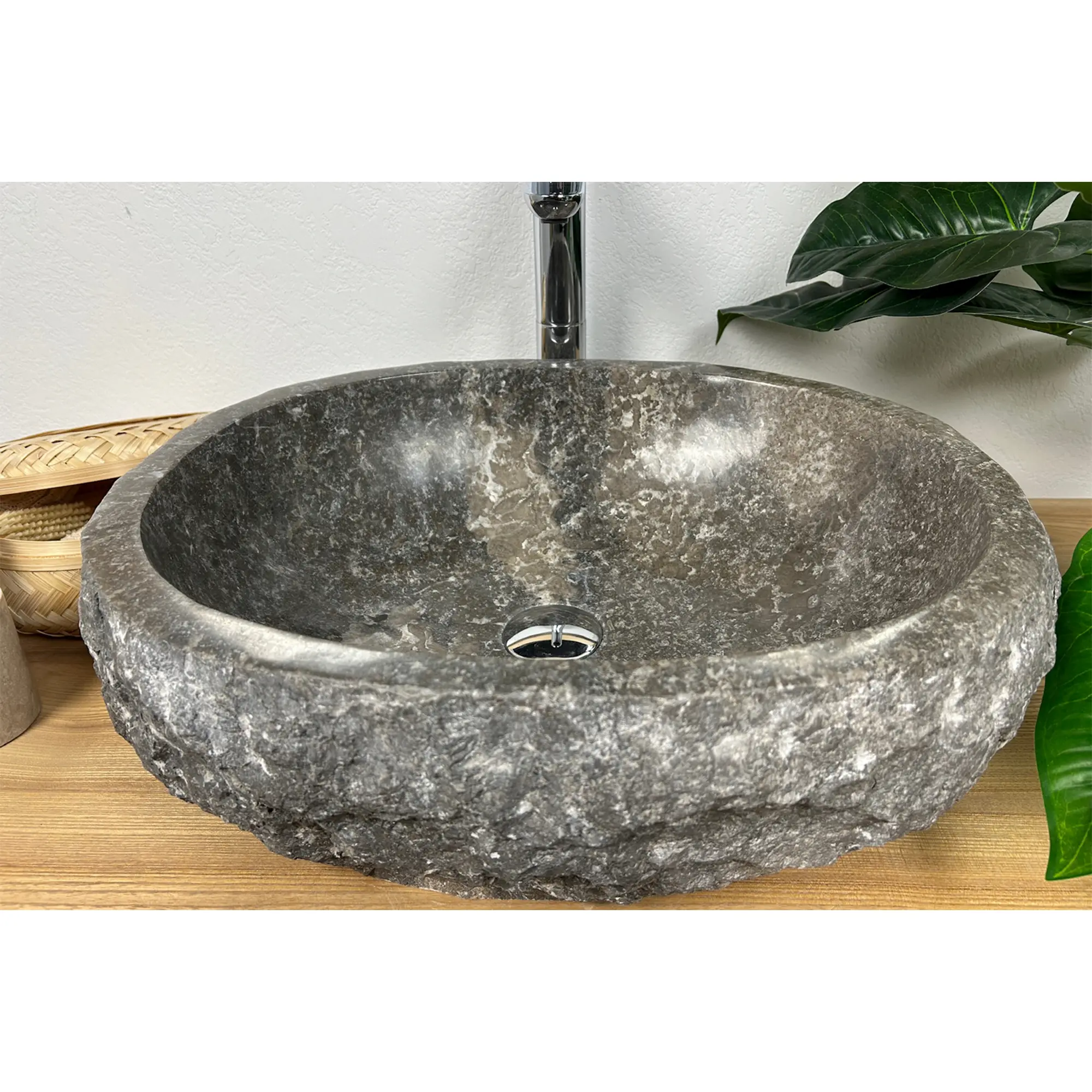 SPS-Зевс 7 ТМ_2 Умывальник накладной Spirit Of Stone Зевс 7 ТМ 530x430 овальный, серый